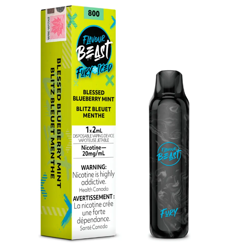 *EXCISED* Flavour Beast Fury Disposable Vape Blessed Blueberry Mint Iced Box Of 6