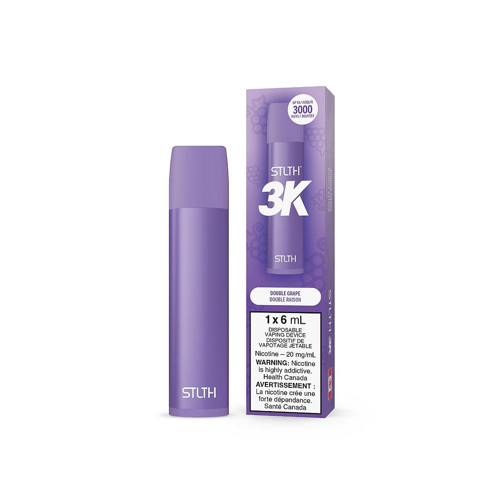 [sth1316b] *EXCISED* STLTH 3K Disposable Vape 3000 Puff Double Grape Box Of 6
