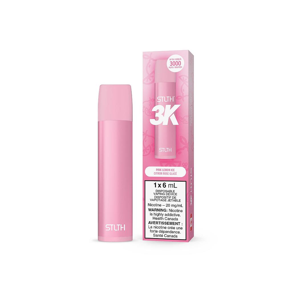 *EXCISED* STLTH 3K Disposable Vape 3000 Puff Pink Lemon Ice Box Of 6