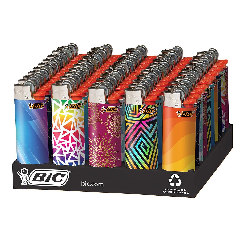 [bic012b] Disposable Lighters Bic Mini Geometric Lighter Box of 50