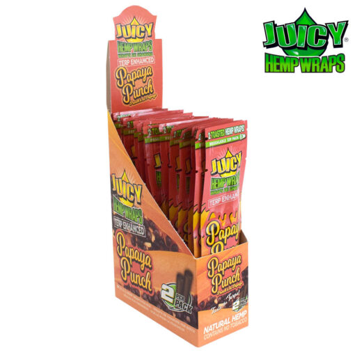 [jhw106b] Hemp Wraps Terp Enhanced Juicy Jay Papaya Punch Box of 25