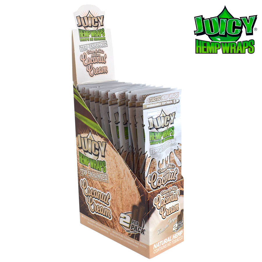 [jhw109b] Hemp Wraps Terp Enhanced Juicy Jay Coconut Cream Box of 25