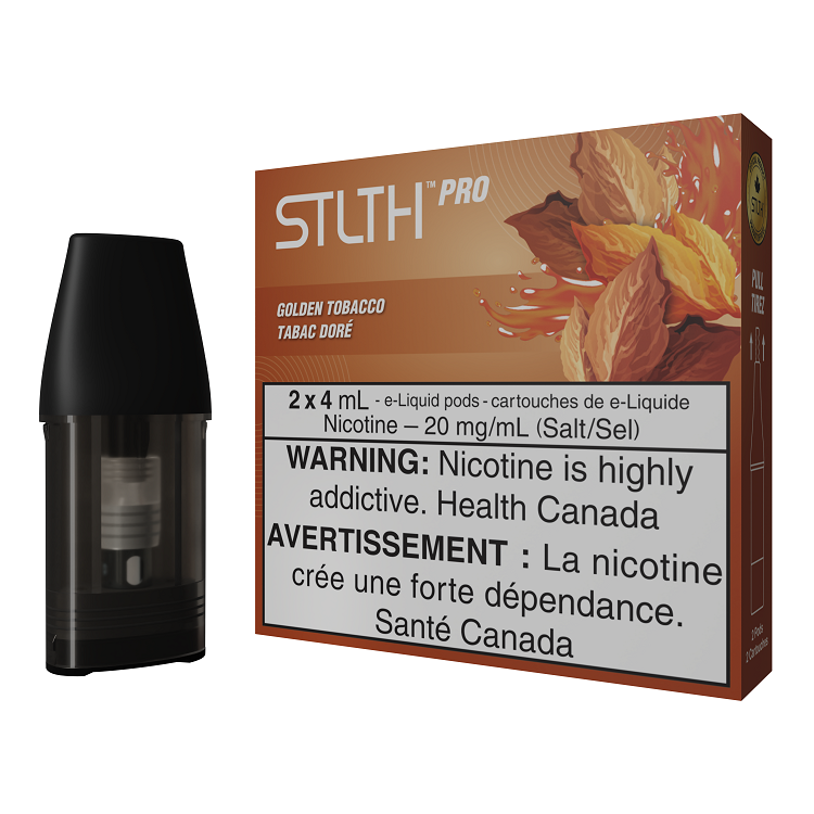 *EXCISED* STLTH Pro Pod Pack Golden Tobacco 4ml Pack of 2 Pods Box of 5