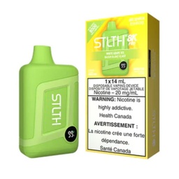 [sth1822b] *EXCISED* STLTH 8K Pro Disposable Vape 8000 Puff White Grape Ice Box Of 5