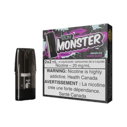 *EXCISED* STLTH Monster Pod Grape Ice 2ml Pack of 2 Pods Box of 5