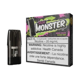 *EXCISED* STLTH Monster Pod Green Grape 2ml Pack of 2 Pods Box of 5