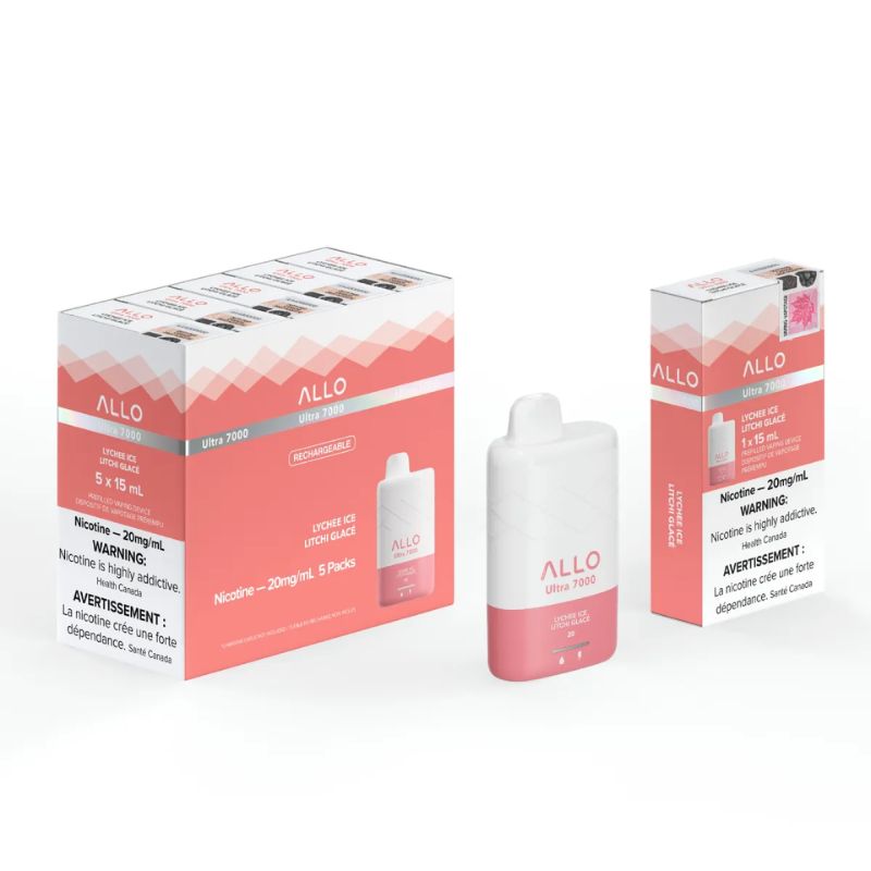 *EXCISED* Allo Ultra 7000 Disposable Vape 7000 Puff Lychee Ice Box Of 5