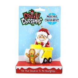 [gfa058] Crooked Christmas Ornament Roller Santa