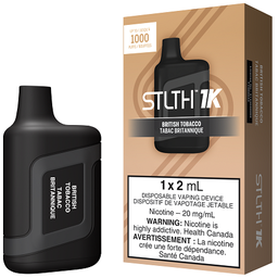 [sth1715b] *EXCISED* STLTH 1K Disposable Vape 1000 Puff British Tobacco Box Of 6