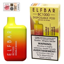 [elf1214b] *EXCISED* Elf Bar Disposable Vape BC1000 650mAh Double Mango Box Of 10