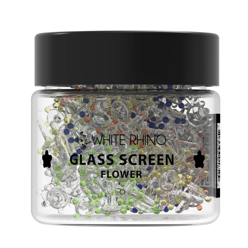 Glass Screens White Rhino Flower Style Box Of 400