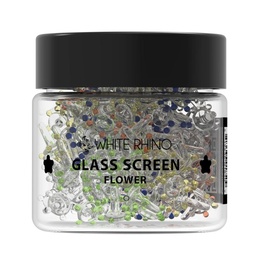 [ooz053b] Glass Screens White Rhino Flower Style Box Of 400