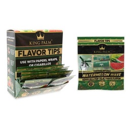 [ooz055b] King Palm Corn Husk Filter Watermelon Wave Box of 50