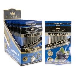 [ooz056b] King Palm Mini Flavored Leaf Tubes Berry Terps 5 Per Pack Box of 15