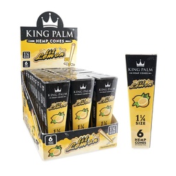 [ooz075b] Pre Rolled Cones King Palm Hemp 1.25 Lil Lemon 6 Per Pack Box of 30