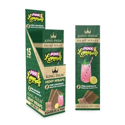 [ooz080b] Hemp Wraps King Palm Pink Lemonade 2 Per Pack Box of 15