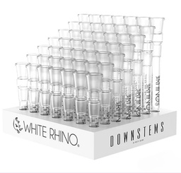 [ooz089b] Glass Downstem White Rhino 19/19mm Box of 49