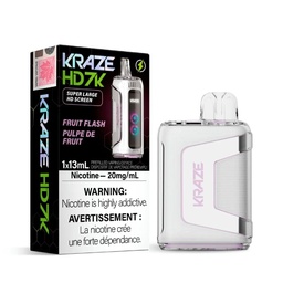 [krv1101b] *EXCISED* Disposable Vape Kraze HD7K Fruit Flash 13ml Box of 5