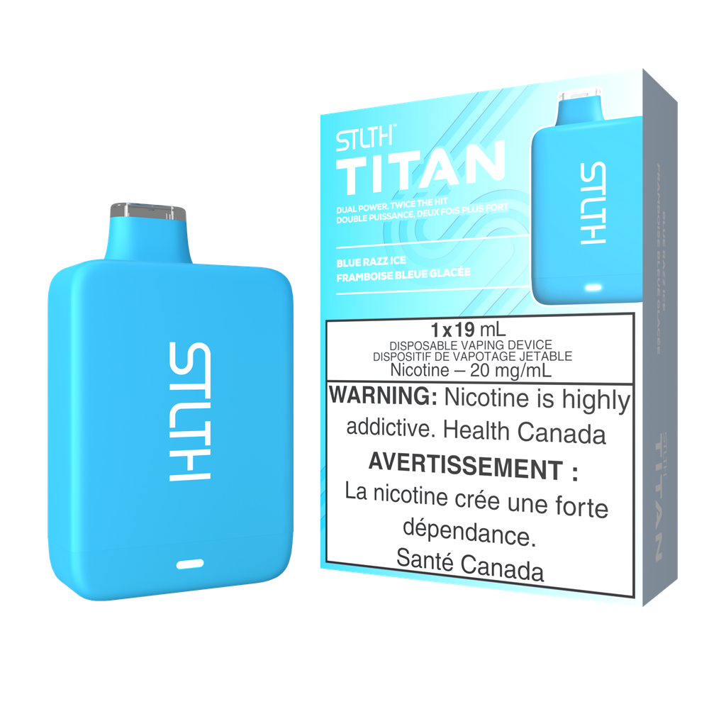 *EXCISED* STLTH Titan Disposable Vape Blue Razz Ice Box Of 5
