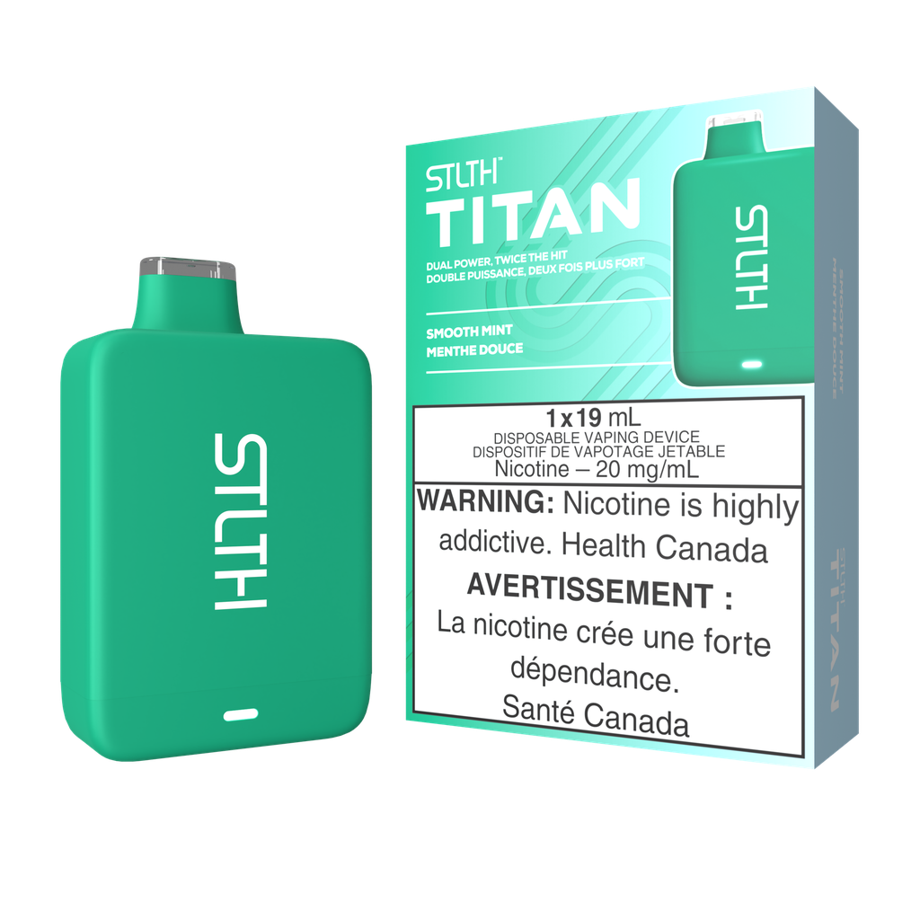 *EXCISED* STLTH Titan Disposable Vape Smooth Mint Box Of 5