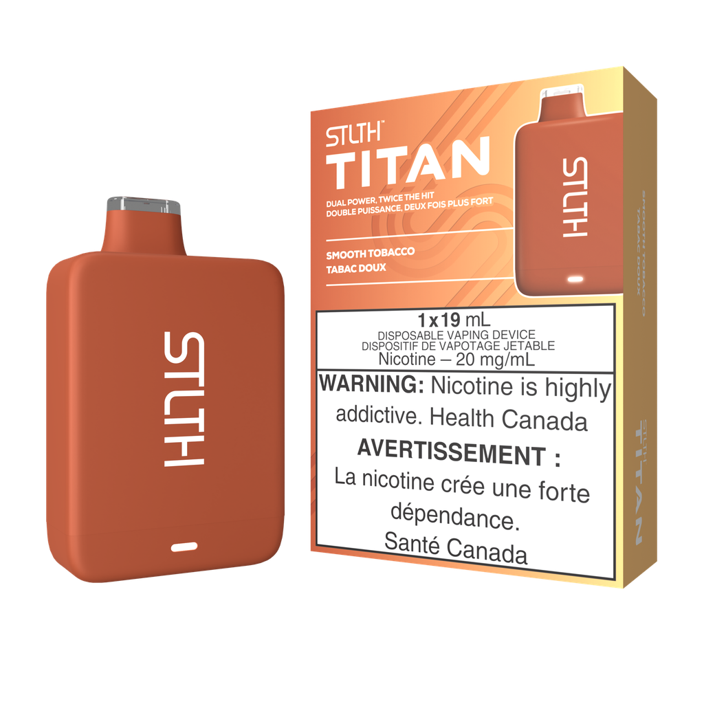 *EXCISED* STLTH Titan Disposable Vape Smooth Tobacco Box Of 5