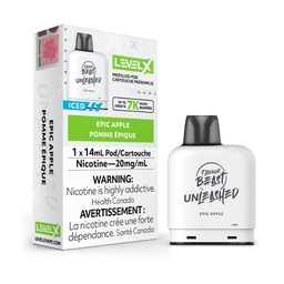 [fvb1326b] *EXCISED* Disposable Vape Flavour Beast Unleashed Pod Epic Apple 14ml Box of 6