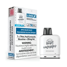 [fvb1315b] *EXCISED* Disposable Vape Flavour Beast Unleashed Pod Epic Blue Razz 14ml Box of 6