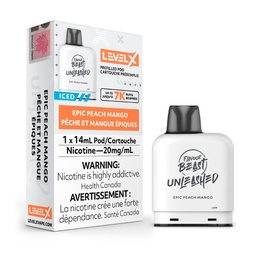 [fvb1320b] *EXCISED* Disposable Vape Flavour Beast Unleashed Pod Epic Peach Mango 14ml Box of 6