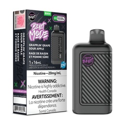 [fvb1419b] *EXCISED* Flavour Beast Beast Mode Disposable Vape Rechargeable Grapplin’ Grape Sour Apple Iced Box Of 5