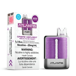 [nvz1004b] *EXCISED* Atlantis by NVZN Disposable Vape Rechargeable Grape Harvest Box Of 5