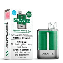 [nvz1008b] *EXCISED* Atlantis by NVZN Disposable Vape Rechargeable Spearmint Chill Box Of 5
