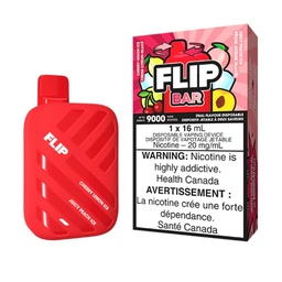 [flb1013b] *EXCISED* Flip Bar Disposable Vape Rechargeable Cherry Lemon Ice and Juicy Peach Ice Box Of 5