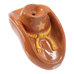 [gfa069] Ceramic Pipe Wacky Bowlz Cowboy Hat 4"