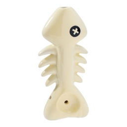 [gfa090] Ceramic Pipe Wacky Bowlz Fish Skeleton 4"