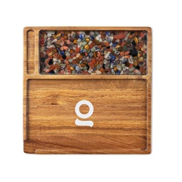 [ogk034] Rolling Tray Ongrok Wood Acacia Tray Medium Stone