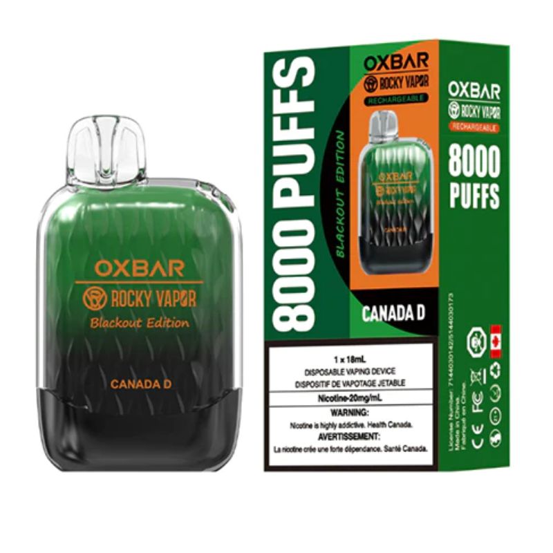 *EXCISED* Oxbar Rocky Vapor G8000 Canada D Box of 5