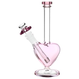 [gfa102] Glass Bong The Heart Grows Fonder Glass Water Pipe 9.25"