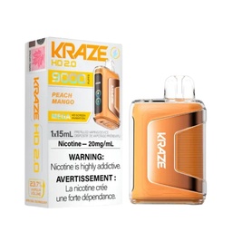 [krv1209b] *EXCISED* Kraze Disposable Vape HD 2.0 Rechargable 650mAh Peach Mango 15ml Box of 5