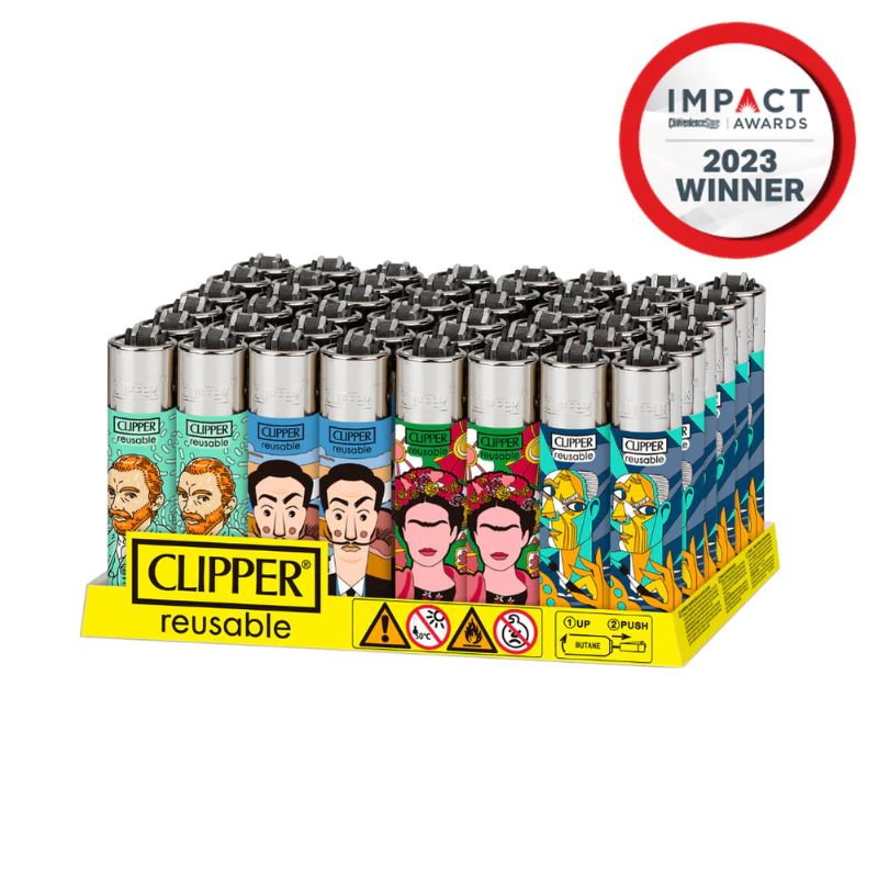 Lighters Clipper Artist Series Box of 48