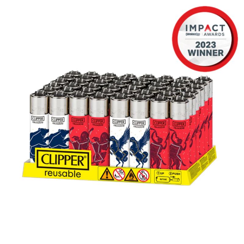 Lighters Clipper Galaxy 2 Series Box of 48
