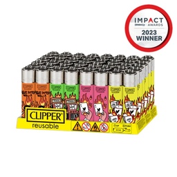 [clp043b] Lighters Clipper Games On Fire Series Box of 48