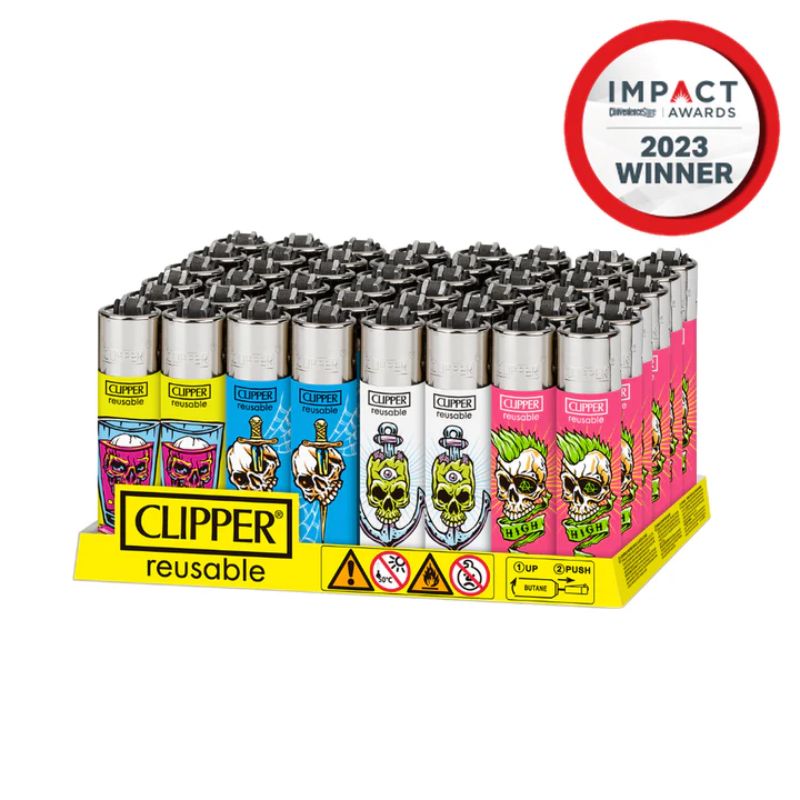 Lighters Clipper Bone Portraits Series Box of 48