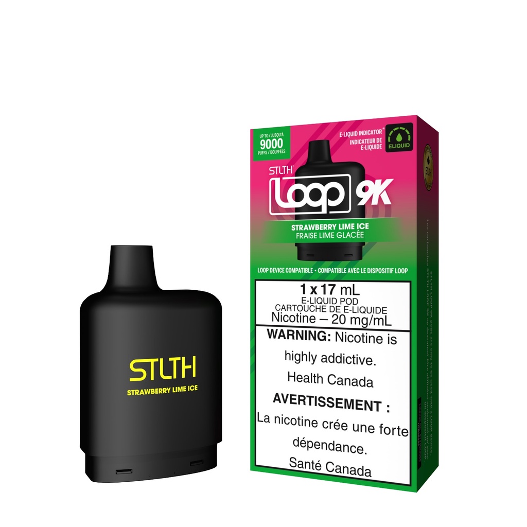 STLTH Loop 2 9K Pod Strawberry Lime Ice Box of 5