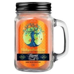 [skh1022] Candle Beamer Smoke Killer Collection Michigan Peach Tree Large Glass Mason Jar 12oz