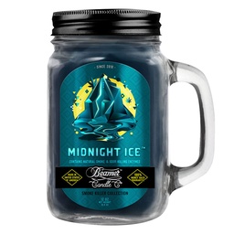 [skh1023] Candle Beamer Smoke Killer Collection Midnight Ice Large Glass Mason Jar 12oz