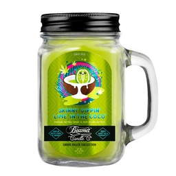 [skh1031] Candle Beamer Smoke Killer Collection Skinny Dippin' Lime in the Coco Large Glass Mason Jar 12oz