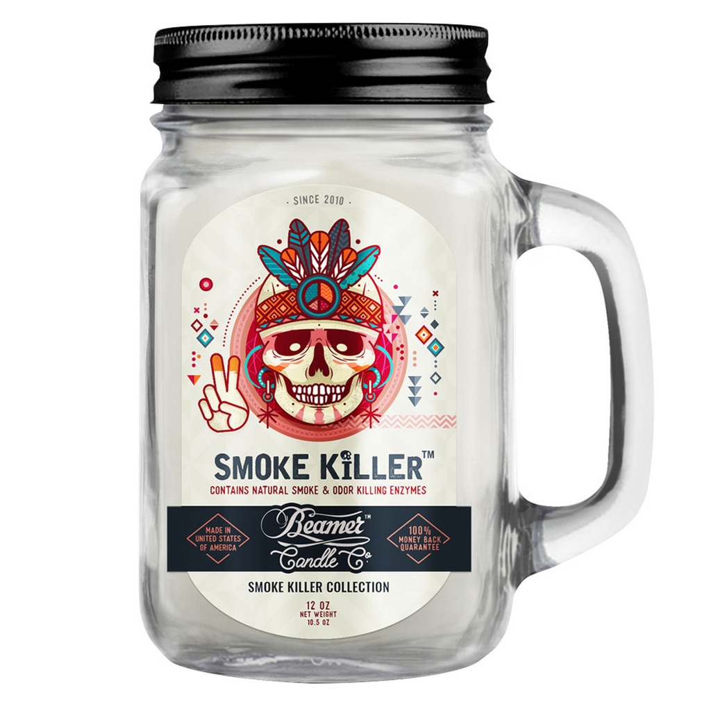 Candle Beamer Smoke Killer Collection Smoke Killer Scent Large Glass Mason Jar 12oz