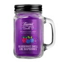 Candle Beamer Aromatic Home Series Blueberries Smell Like Raspberries Large Glass Mason Jar 12oz
