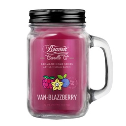 [skh6012] Candle Beamer Aromatic Home Series Van-Blazzberry Large Glass Mason Jar 12oz