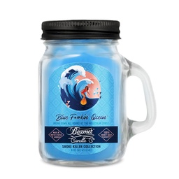 [skh3004] Candle Beamer Double Shot Smoke Killer Collection Blue F*#kin' Ocean Small Glass Mason Jar 4oz